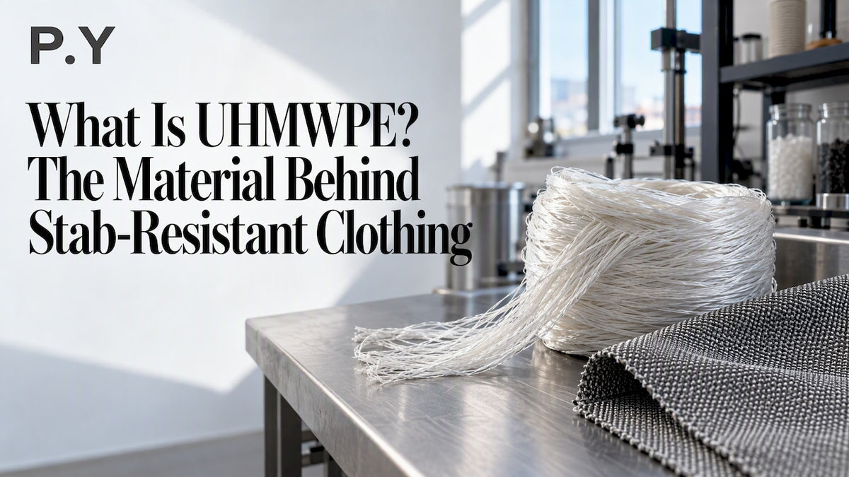 UHMWPE fibres beside woven protective textile